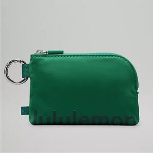 Lululemon Green Clipable Card Pouch